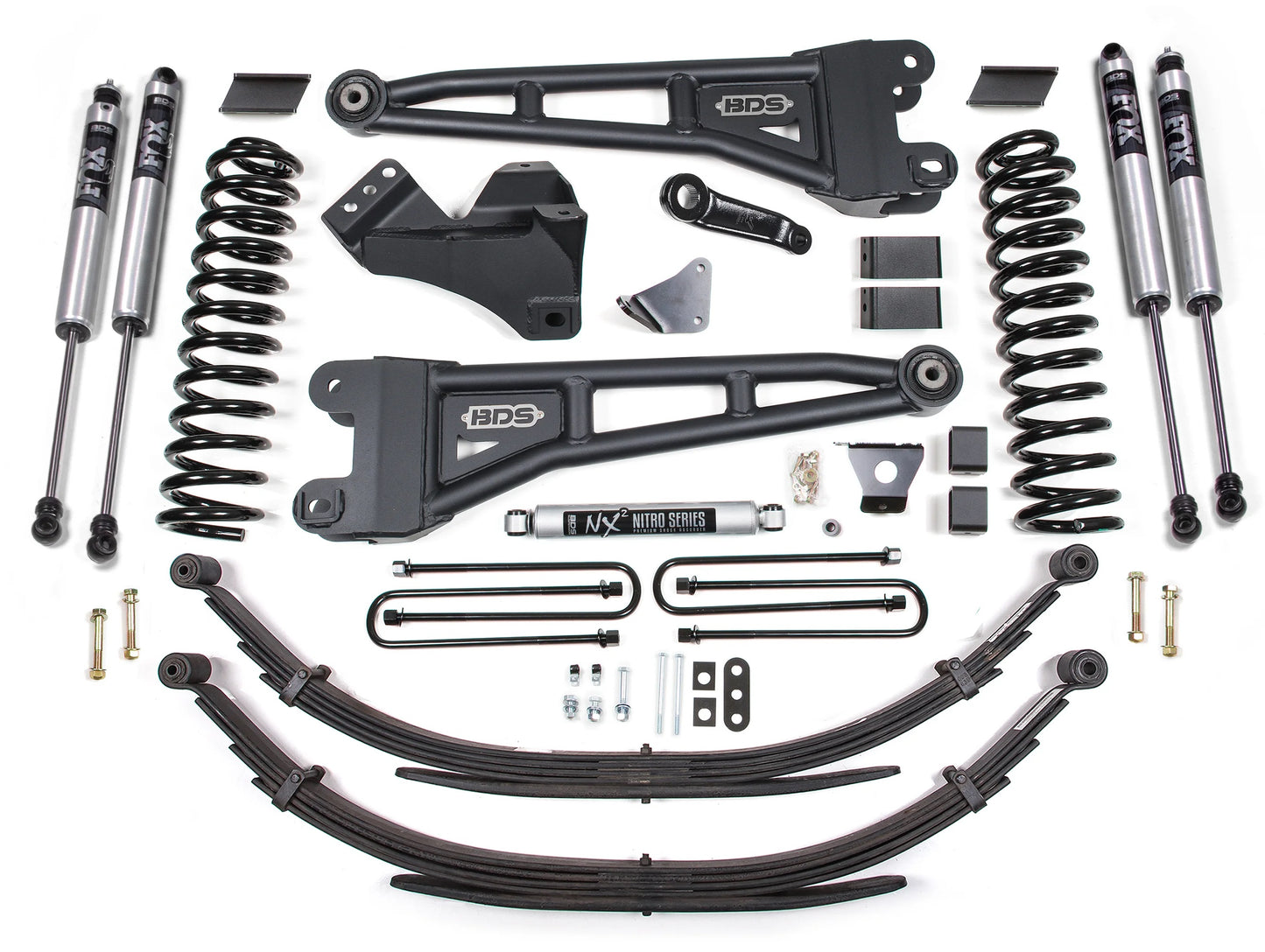 BDS 2005-2007 FORD F250,F350 4WD,GAS,6" RADIUS LIFT,LEAF SPRINGS,FOX 2.0 SHOCKS