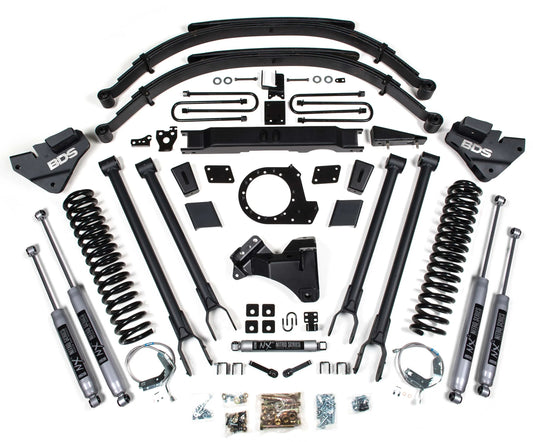 BDS 2020-2022 FORD SUPERDUTY 4WD,DIESEL,9" 4-LINK LIFT KIT,LEAFS,NITRO SHOCKS