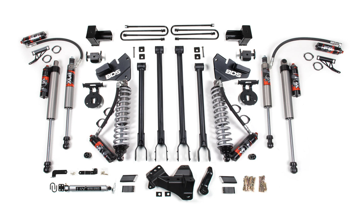 BDS 2017-2019 FORD F250,F350 4WD,DIESEL,4" 4-LINK LIFT KIT,5" BLOCK,FOX 2.5
