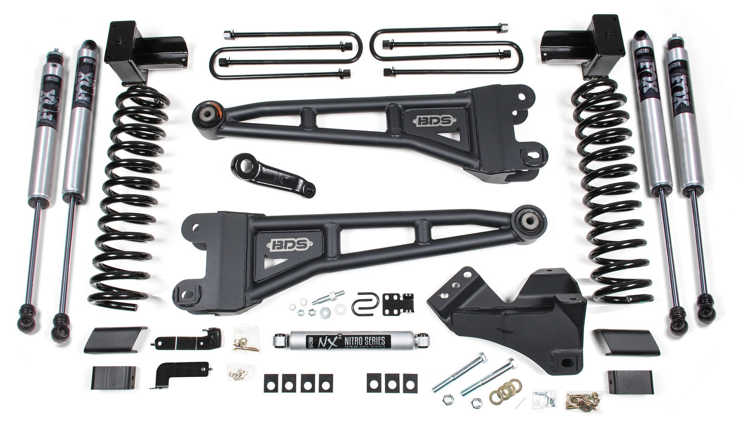 BDS 2023-2025 FORD F-250,F-350 4WD DIESEL 5" RADIUS ARM LIFT,BLOCK W/OVLD,FOX2.0