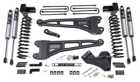 BDS 2023-2025 FORD F-250,F-350 4WD DIESEL 5" RADIUS ARM LIFT,BLOCK W/OVLD,FOX2.0