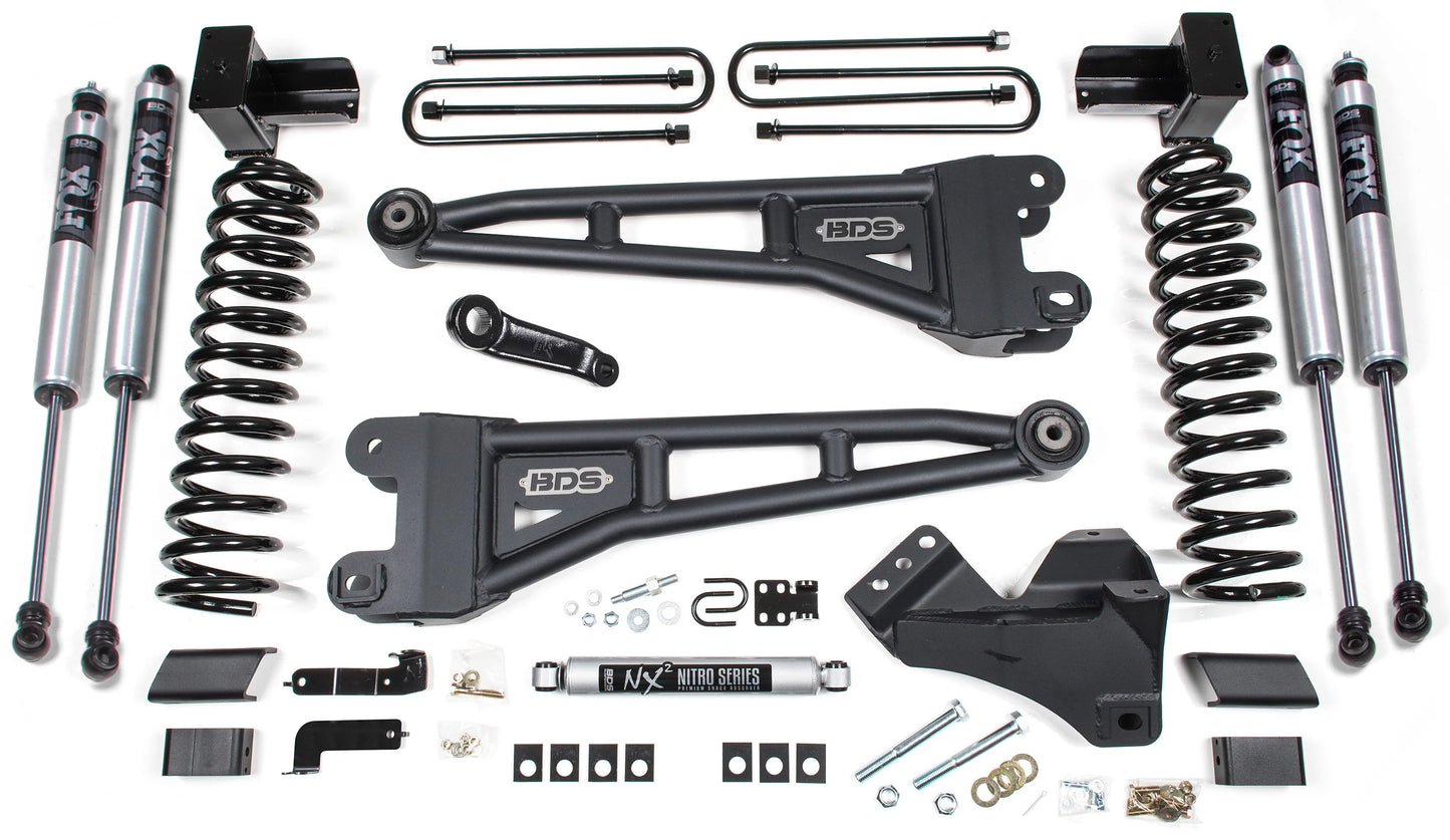 BDS 23-26 FORD F-250,F-350 4WD,GAS,RADIUS 5" LIFT,5" BLOCK,HAS OVERLOAD,FOX 2.0