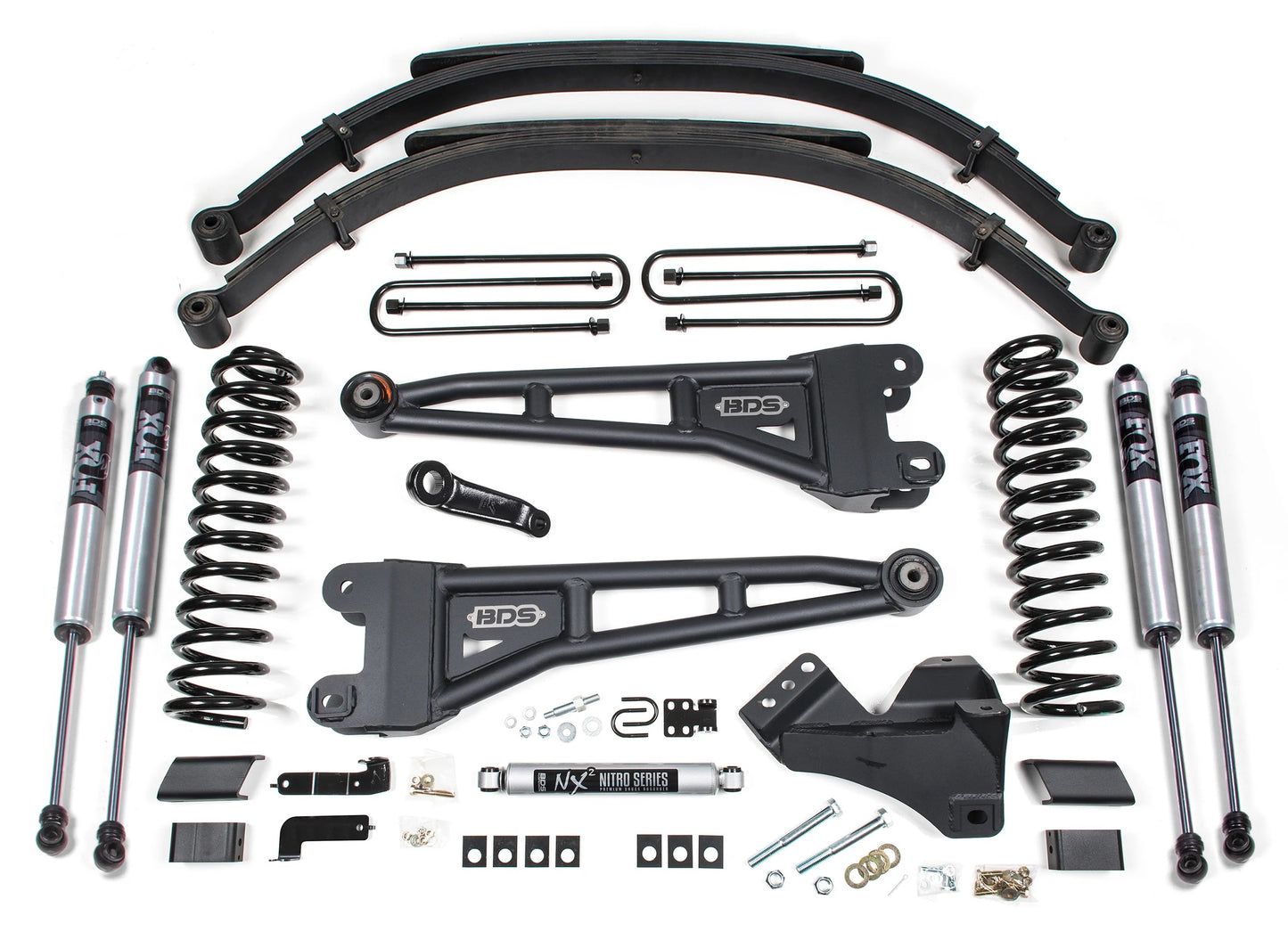 BDS 2023-2025 FORD F-250,F-350 4WD DIESEL 5" RADIUS ARM LIFT,LEAF SPRINGS,FOX