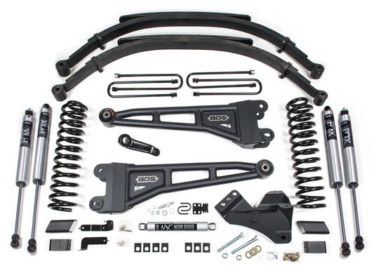 BDS 2023-2025 FORD F-250,F-350 4WD DIESEL 5" RADIUS ARM LIFT,LEAF SPRINGS,FOX
