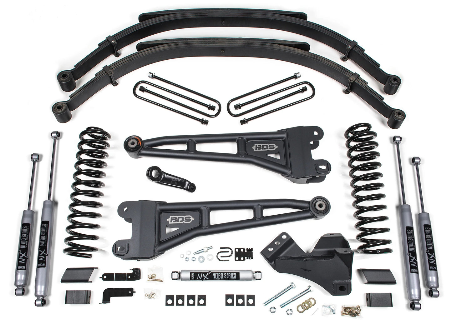 BDS 2023-2025 FORD F-250,F-350 4WD DIESEL 5" RADIUS ARM LIFT,LEAF SPRINGS,NITRO