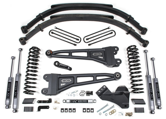 BDS 2023-2025 FORD F-250,F-350 4WD DIESEL 5" RADIUS ARM LIFT,LEAF SPRINGS,NITRO