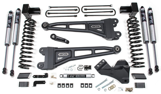 BDS 23-26 FORD F-250,F-350 4WD,GAS,RADIUS 6" LIFT,5" BLOCK,NO OVERLOAD,FOX 2.0