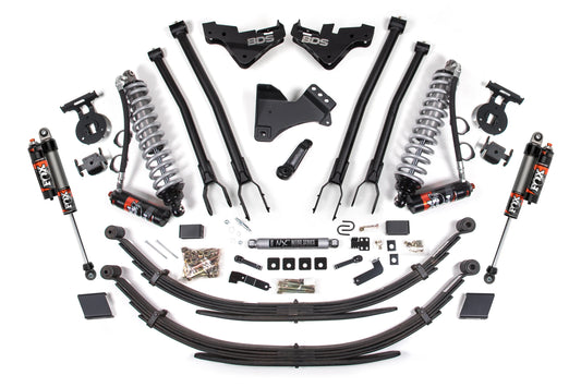 BDS 2023-2025 FORD F-250,F-350 4WD DIESEL 5" LIFT KIT,4-LINK,LEAFS,2.5 COILOVERS