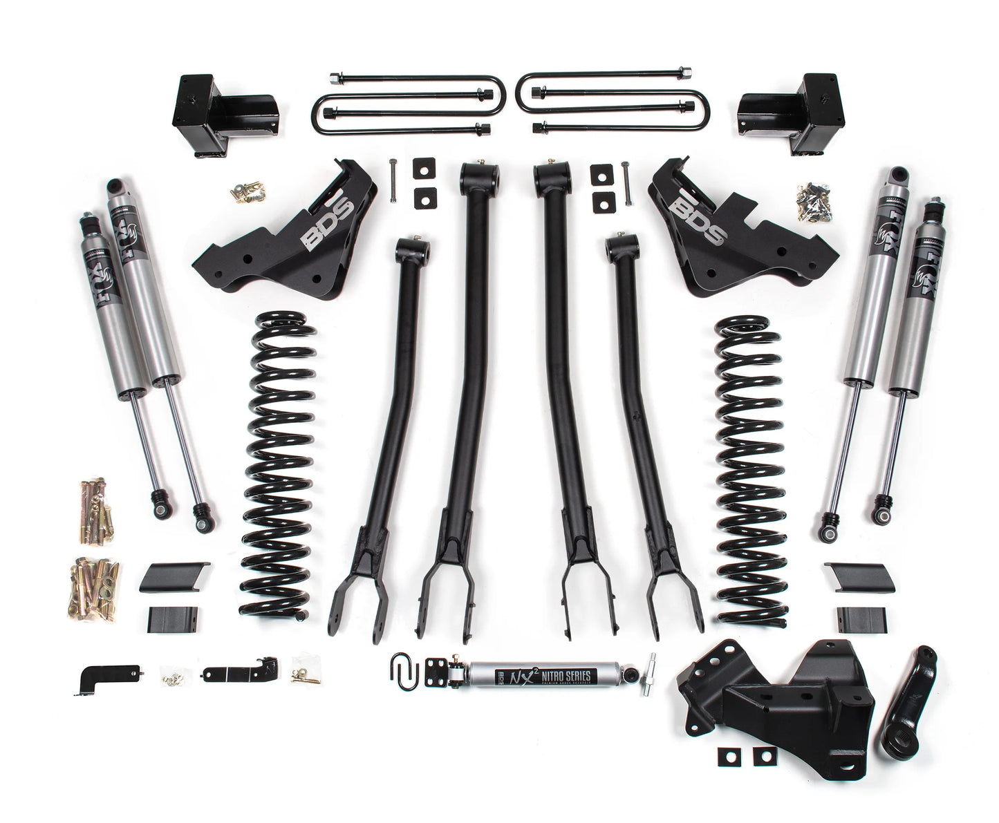 BDS 2023-2025 FORD F-250,F-350 4WD DIESEL DRW 5" LIFT KIT,4-LINK,FOX 2.5 HTO