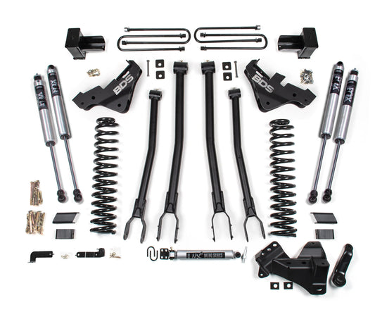 BDS 2023-2025 FORD F-250,F-350 4WD DIESEL DRW 5" LIFT KIT,4-LINK,FOX 2.0