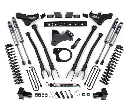 BDS 2023-2025 FORD F-250,F-350 4WD DIESEL 7" LIFT KIT,4-LINK,BLOCK,FOX SHOCKS