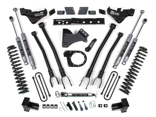 BDS 2023-2025 FORD F-250,F-350 4WD DIESEL 7" LIFT KIT,4-LINK,BLOCK,NITRO SHOCKS