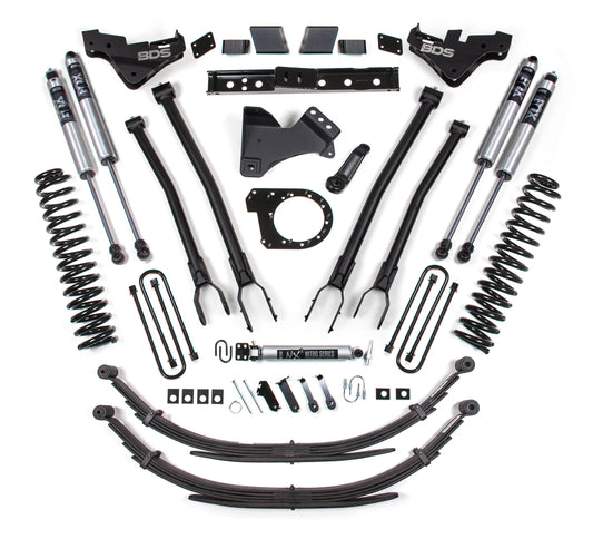 BDS 2023-2025 FORD F-250,F-350 4WD DIESEL 7" LIFT KIT,4-LINK,SPRINGS,FOX SHOCKS