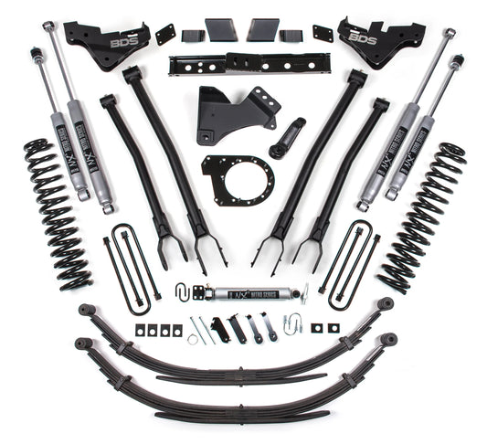 BDS 2023-2025 FORD F-250,F-350 4WD DIESEL 7" LIFT KIT,4-LINK,SPRINGS,NITRO SHOCK