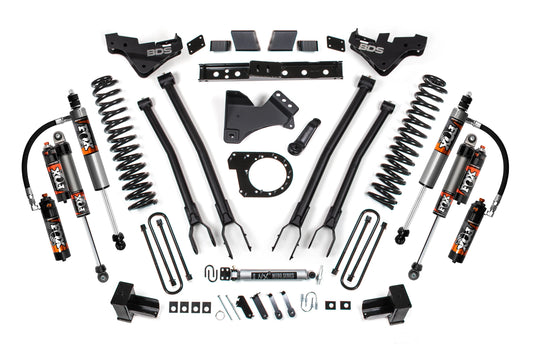 BDS 2023-2025 FORD F-250,F-350 4WD DIESEL DRW 7" LIFT KIT,4-LINK,FOX 2.5 ELITE