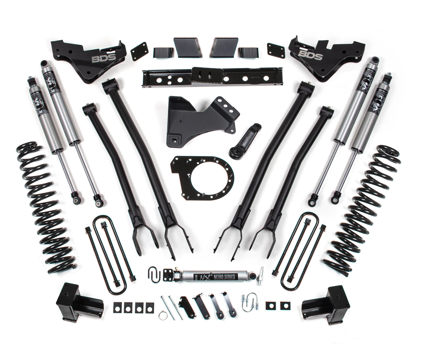BDS 2023-2025 FORD F-250,F-350 4WD DIESEL DRW 7" LIFT KIT,4-LINK,FOX 2.5 HTO