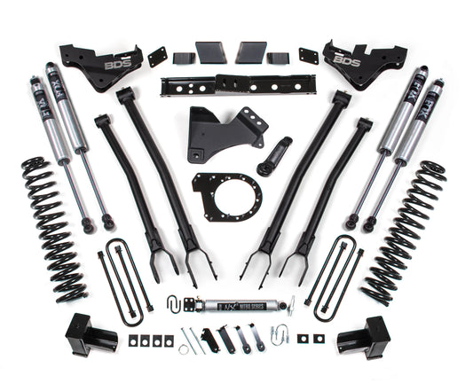 BDS 2023-2025 FORD F-250,F-350 4WD DIESEL DRW 7" LIFT KIT,4-LINK,FOX 2.0 SHOCKS
