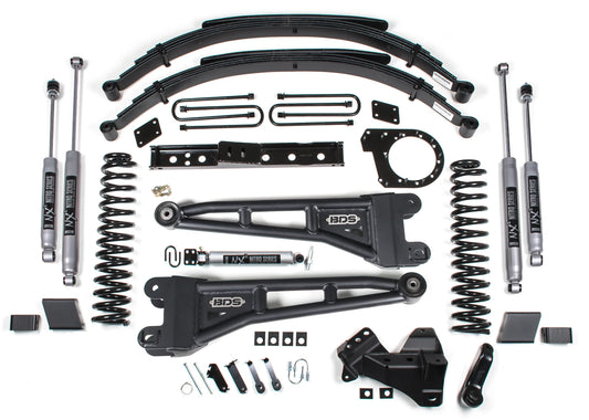 BDS 2023-2026 FORD F-250,F-350 4WD DIESEL 7" RADIUS ARM LIFT,LEAFS,NITRO SHOCKS