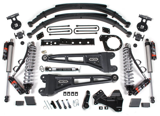 BDS 2023-2026 FORD F-250,F-350 4WD DIESEL 7" RADIUS LIFT,LEAFS,FOX 2.5 COILOVERS