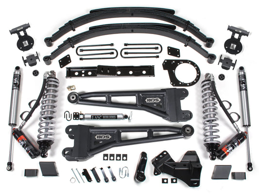 BDS 2023-2026 FORD F-250,F-350 4WD DIESEL 7" RADIUS LIFT,LEAFS,FOX 2.5 HTO COILS