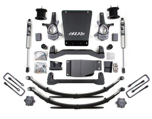 BDS 2007-2013 CHEVY,GMC 1500 4WD 4.5" LIFT LEAF SPRING KIT WITH FOX 2.0 SHOCKS