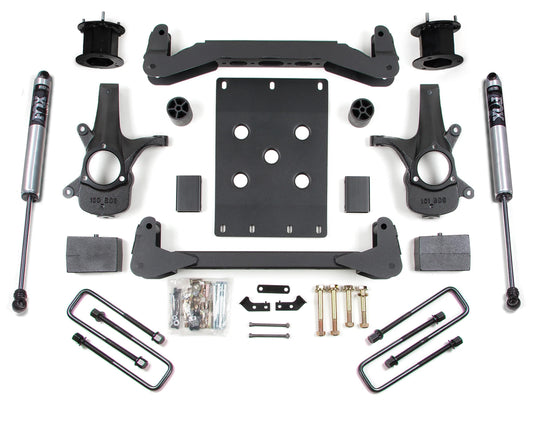 BDS 2007-2013 CHEVY,GMC 1500 2WD 4" LIFT BLOCK KIT WITH FOX SHOCKS