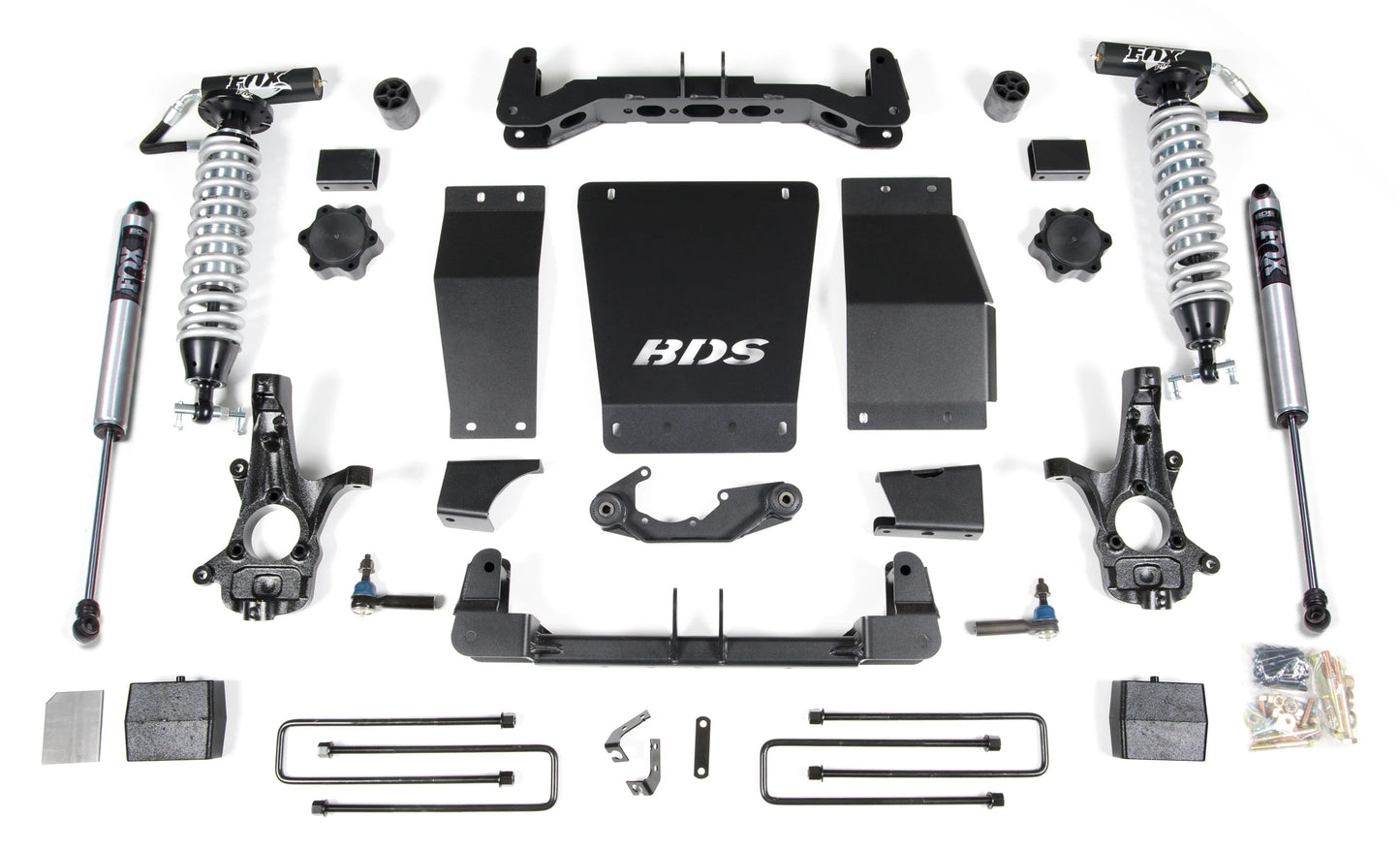 BDS 2014-2018 CHEVY,GMC 1500 4WD CAST STEEL ARMS,6" LIFT BLOCK KIT,FOX 2.5
