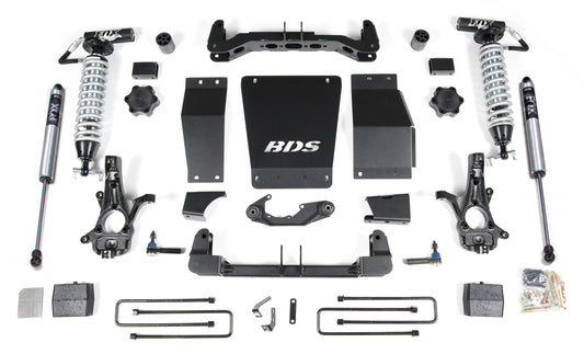 BDS 2014-2018 CHEVY,GMC 1500 4WD CAST STEEL ARMS,6" LIFT BLOCK KIT,FOX 2.5