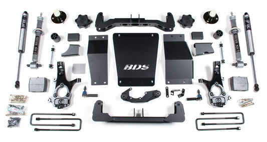 BDS 2014-2018 CHEVY,GMC 1500 4WD CAST STEEL ARMS,6" LIFT BLOCK KIT,FOX SHOCKS