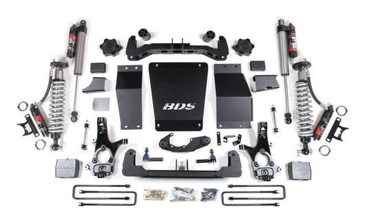 BDS 2014-2018 CHEVY,GMC 1500 4WD CAST STEEL ARMS,6" LIFT BLOCK KIT,FOX 2.5 ELITE