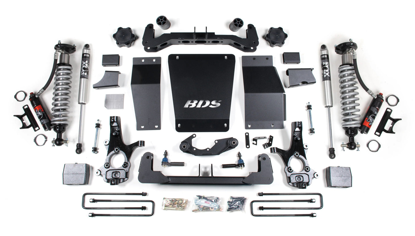 BDS 2014-2018 CHEVY,GMC 1500 4WD CAST STEEL ARMS,6" LIFT BLOCK KIT,FOX 2.0