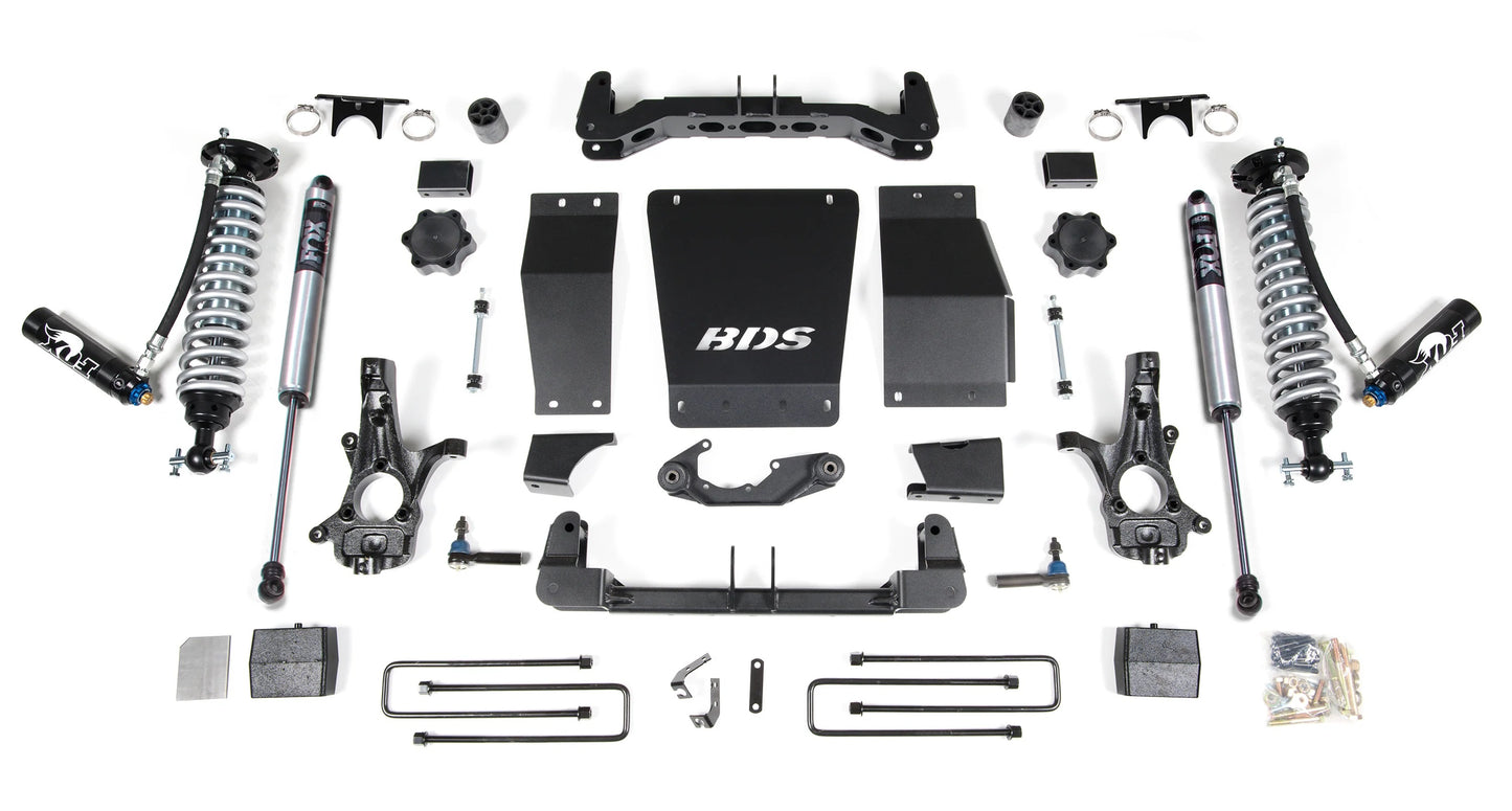 BDS 2014-2018 CHEVY,GMC 1500 4WD STAMP/ALUM STEEL ARMS,6" LIFT BLOCK KIT,FOX 2.5
