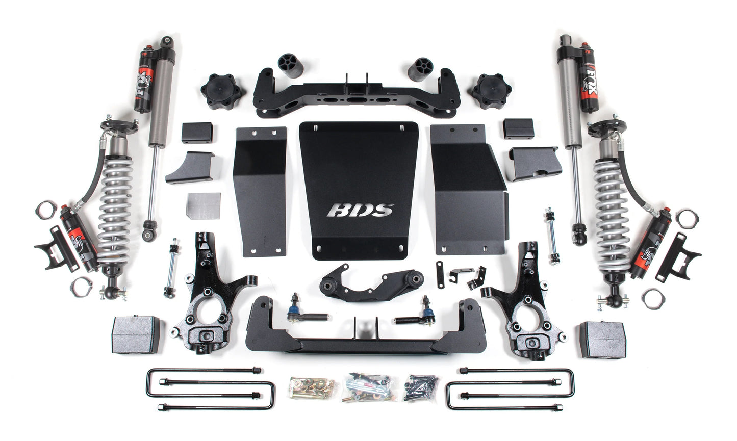BDS 2014-2018 CHEVY,GMC 1500 4WD STAMP/ALUM ARMS,6" LIFT BLOCK KIT,FOX 2.5 ELITE