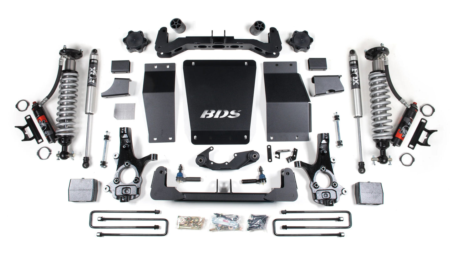 BDS 2014-2018 CHEVY,GMC 1500 4WD STAMP/ALUM ARMS,6" LIFT BLOCK KIT,FOX 2.0
