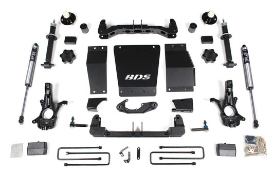 BDS 2014-2018 CHEVY,GMC 1500 4WD STAMPED OR ALUM ARMS,4" LIFT BLOCK KIT,FOX