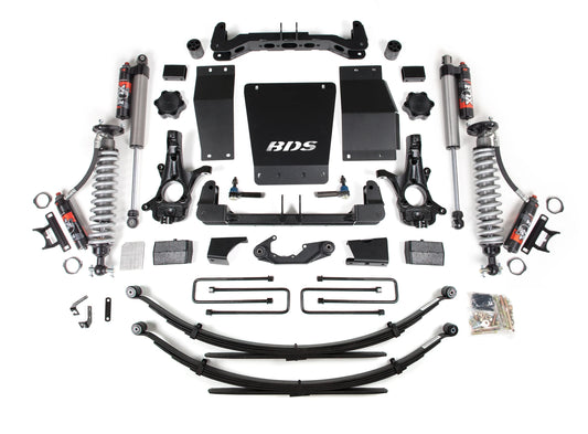 BDS 2014-2018 CHEVY,GMC 1500 4WD CAST STEEL ARMS,4" LIFT LEAF SPRINGS,FOX ELITE