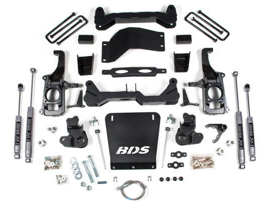 BDS 11-19 GM 2500HD,3500HD W/O OVERLOAD,4.5" LIFT KIT,2" REAR BLOCK,NITRO SHOCKS