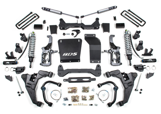 BDS 11-19 GM 2500HD,3500HD DIESEL W/O OVERLOAD,6.5" LIFT,3" BLOCK,FOX COILOVERS