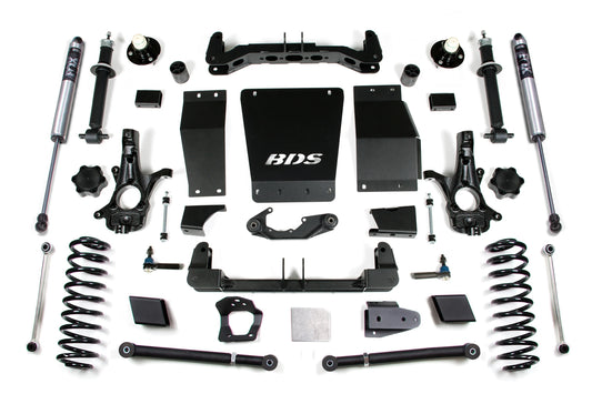BDS 15-19 TAHOE,YUKON,SUBURBAN 4WD STAMPED/ALUM ARMS,6" LIFT KIT,WITH FOX SHOCKS