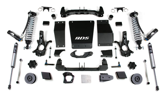 BDS 15-19 TAHOE,YUKON,SUBURBAN 4WD CAST STEEL ARMS,4" LIFT KIT,FOX 2.5 COILOVERS
