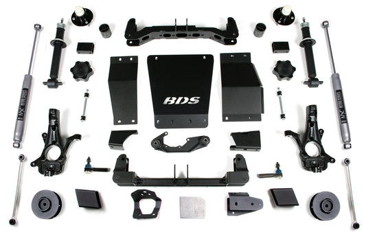 BDS 15-19 TAHOE,YUKON,SUBURBAN 4WD CAST STEEL ARMS,4" LIFT KIT,WITH NITRO SHOCKS