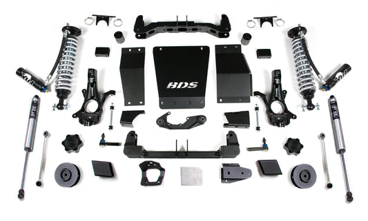 BDS 15-19 TAHOE,YUKON,SUBURBAN 4WD STAMP/ALUM ARMS,4" LIFT KIT,FOX 2.5 COILOVERS