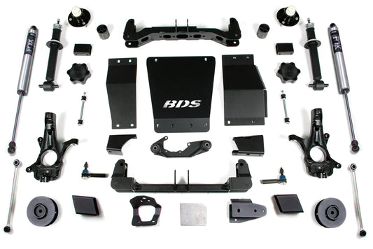 BDS 15-19 TAHOE,YUKON,SUBURBAN 4WD STAMPED/ALUM ARMS,4" LIFT KIT,WITH FOX SHOCKS
