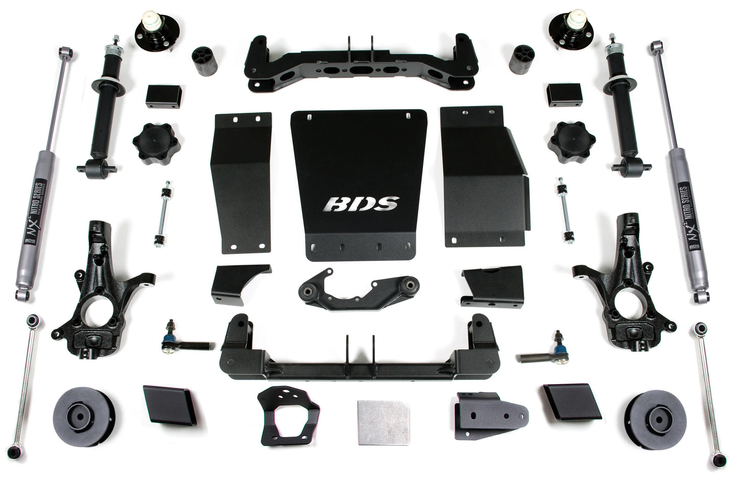 BDS 15-19 TAHOE,YUKON,SUBURBAN 4WD STAMPED/ALUM ARMS,4" LIFT KIT,W/ NITRO SHOCKS
