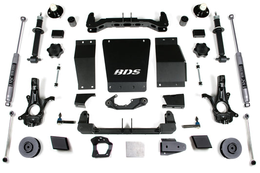 BDS 15-19 TAHOE,YUKON,SUBURBAN 4WD STAMPED/ALUM ARMS,4" LIFT KIT,W/ NITRO SHOCKS