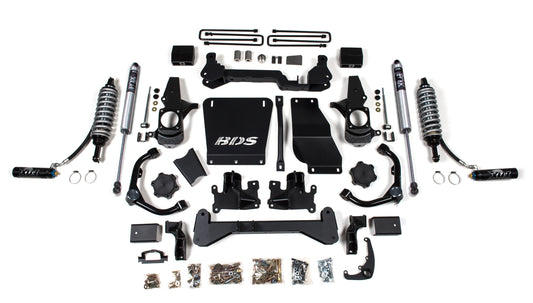 BDS 01-10 GM 2500HD,3500HD,6.5" LIFT KIT,REAR BLOCK,WITH FOX 2.5 COILOVERS