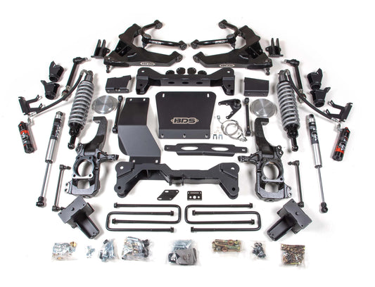 BDS 20-25 GM 2500HD,3500HD W/O OVERLOAD,6.5" LIFT BLOCK KIT W/ FOX 2.0 COILOVERS