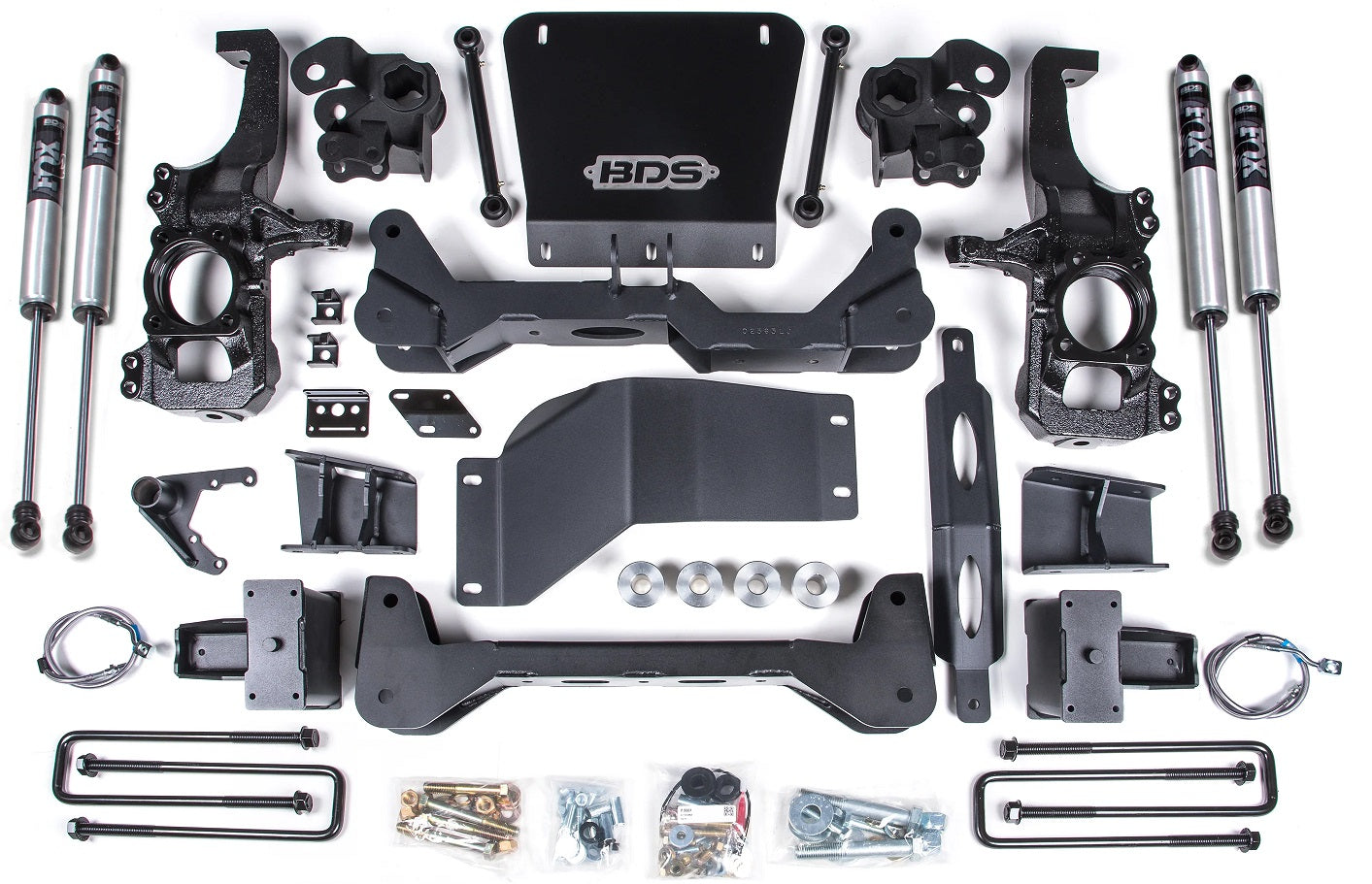 BDS 20-25 GM 2500HD,3500HD W/O OVERLOAD,6.5" LIFT BLOCK KIT WITH FOX SHOCKS