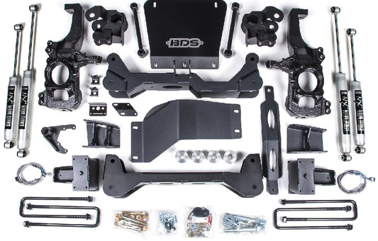 BDS 20-25 GM 2500HD,3500HD W/O OVERLOAD,6.5" LIFT BLOCK KIT WITH NITRO SHOCKS