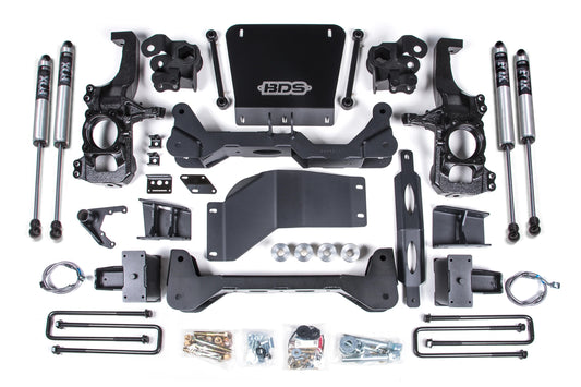 BDS 20-25 GM 2500HD,3500HD WITH OVERLOAD,6.5" LIFT BLOCK KIT WITH FOX SHOCKS